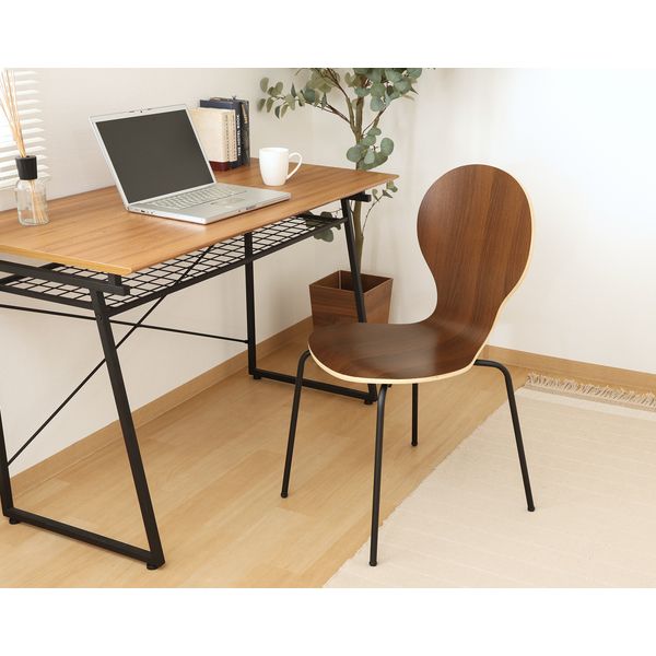 エピチェアー ブラックフレーム BR ブラウン 組立品 2脚セット【代引不可】