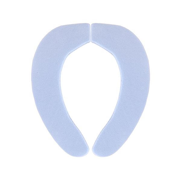 （まとめ） サンコーおくだけ吸着 消臭ふんわりベンザシート 無地 ブルー KC-68 1組 【×5セット】