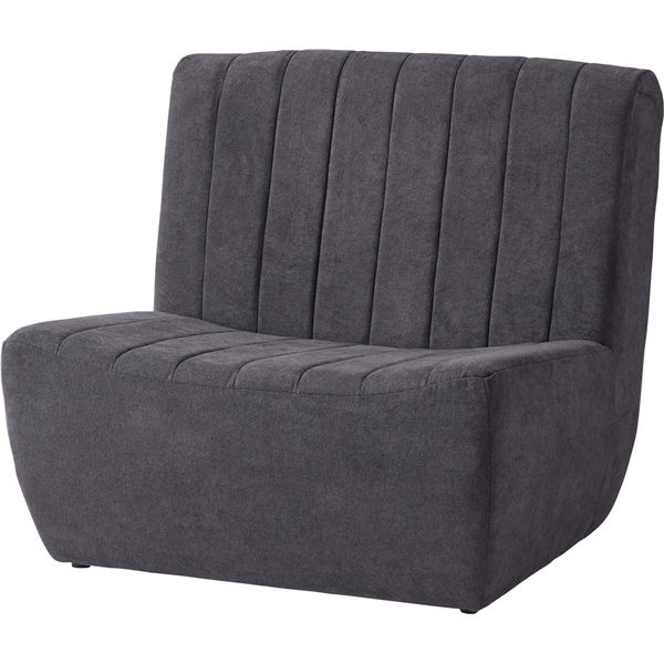 フロアソファ チャコールグレー (約W80×D88×H75×SH33cm) 完成品【代引不可】