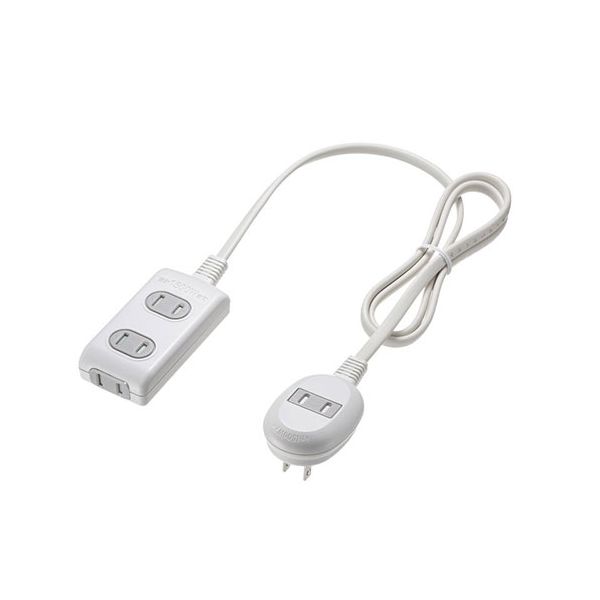 サンワサプライ プラス1個口便利タップ 2P・3個口+1個口・1m ホワイト TAP-B9-1K(2)