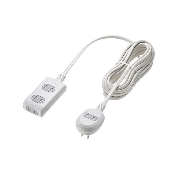 サンワサプライ プラス1個口便利タップ 2P・3個口+1個口・5m ホワイト TAP-B9-5K