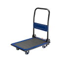 サンワサプライ ストッパー付き台車 フットブレーキ機能付きで荷物の積み出しも安定して作業ができる ブルー CART-FA12HBL