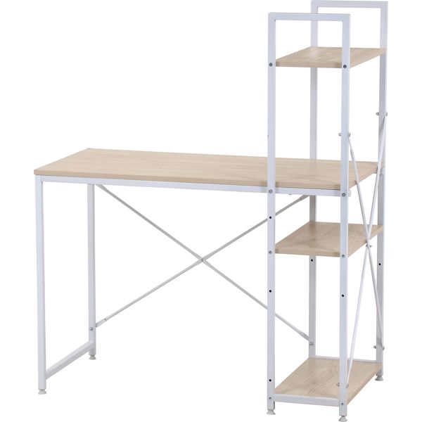 ラック付きデスク OAK オーク 組立品【代引不可】