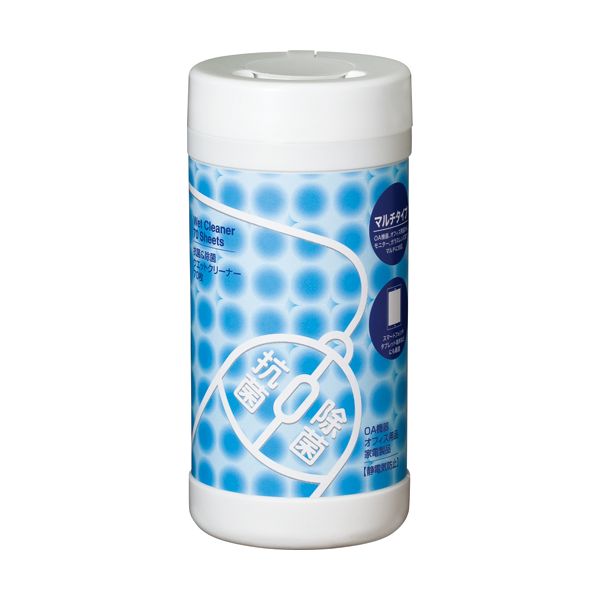 （まとめ） TANOSEE OAクリーナー ウェットティッシュ ボトルタイプ 1個（70枚） 【×5セット】