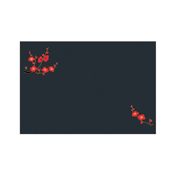 ヤマコー 用美 業務用 尺3抗菌四季彩まっと 幽玄の華 梅 (50枚入) yamaco66766