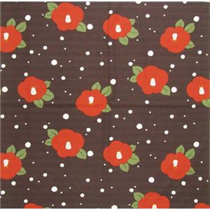 四季のクロス 椿 茶