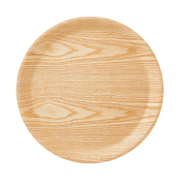 【2個セット】 アサヒ興洋 木製トレー ノンスリップ 丸型 S（直径27cm） NC22-04