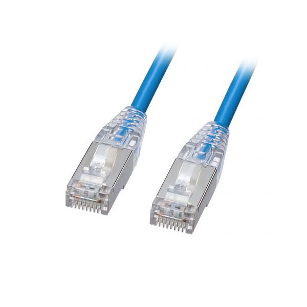 サンワサプライ カテゴリ5eSTP LANケーブル スリム やわらか ツメ折れ防止コネクタ 20m ブルー KB-SL5S..