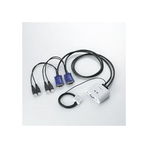 エレコム USB対応パソコン切替器 PC2台用 KVM-KUSN 1個