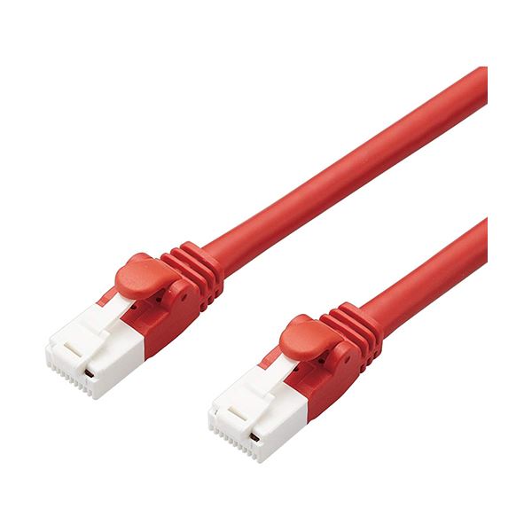 【3セット】 エレコム LANケーブル/CAT6A対応/EU RoHS指令準拠/爪折れ防止/簡易パッケージ仕様/1m/ヨリ線/レッド LD-GPAT/RD1/RSX3