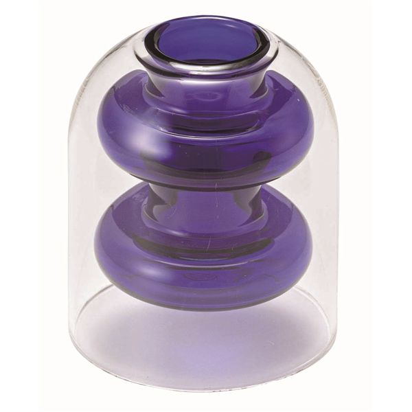 ガラスベース ブルー （約W8×D8×H9cm） 完成品