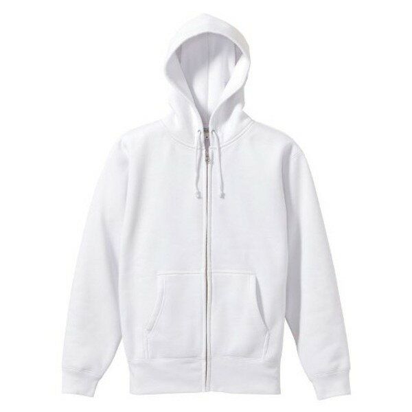 肌触りにこだわった「裏起毛」フルジップパーカー CB5620 ホワイト Sサイズ