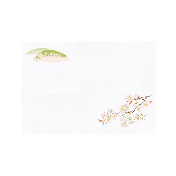 ヤマコー 用美 業務用 尺1お手元まっと 花景色 桜 (100枚入) yamaco64962