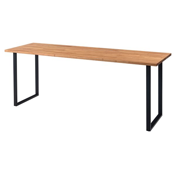 カウンターダイニングテーブル 約W180×D55×H70cm ナチュラル アジャスター付 組立式【代引不可】