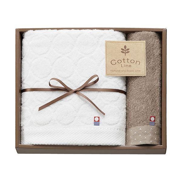 コットンライン 今治産コンパクトバスタオル&ハンドタオル L9030549