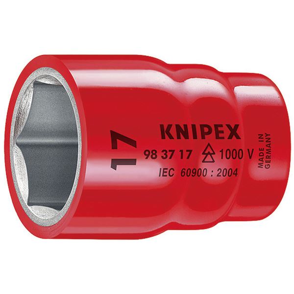 KNIPEX クニペックス 9837-13 3/8SQ 絶縁ソケット 1000V 工具 ツール DIY 作業工具 道具 ソケット(4)