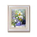 名画額縁 フレームセット F6AS ルノワール 「花瓶の花」 477×571×59mm 壁掛けひも付き