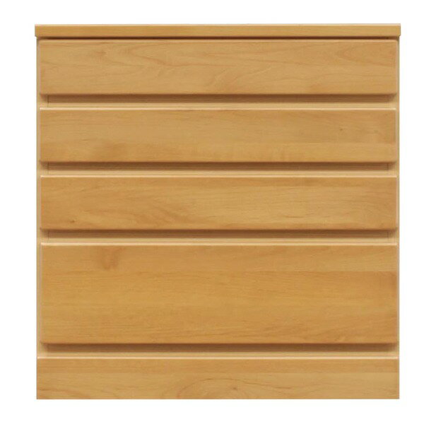 チェスト タンス 4段 約幅60cm ナチュラル 木製 日本製 ローチェスト ベッドルーム 寝室 リビング 完成品 開梱設置【代引不可】(3)