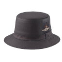 Dandy麻混メッシュ 折りたためるサハリハット ブラック