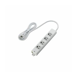 (まとめ)エレコム EU RoHs指令準拠 二重構造工事用タップ T-WRM3410LG/RS【×2セット】(2)