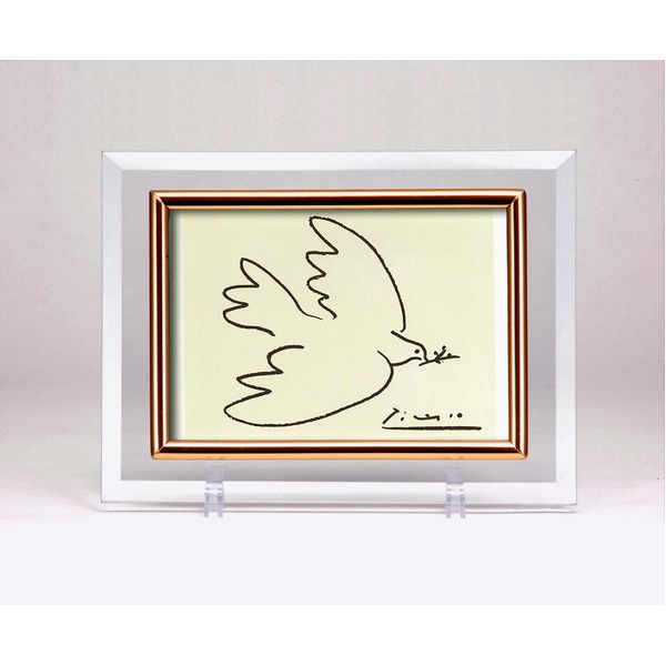 ガラス フレーム 写真立て ハガキサイズ 150×105mm対応 ピカソ 「平和」 額 額縁 フレーム