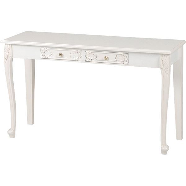 コンソールテーブル 木製 アンティークホワイト 『ヴィオレッタシリーズ』 【代引不可】