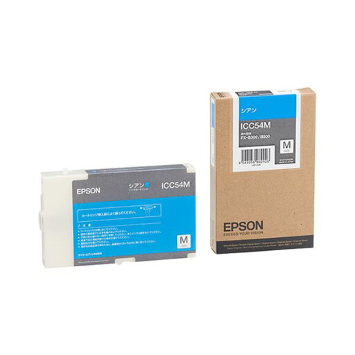 (まとめ) エプソン EPSON インクカートリッジ シアン Mサイズ ICC54M 1個 【×3セット】 (まとめ) エプソン EPSON インクカートリッジ シアン Mサイズ ICC54M 1個 【×3セット】