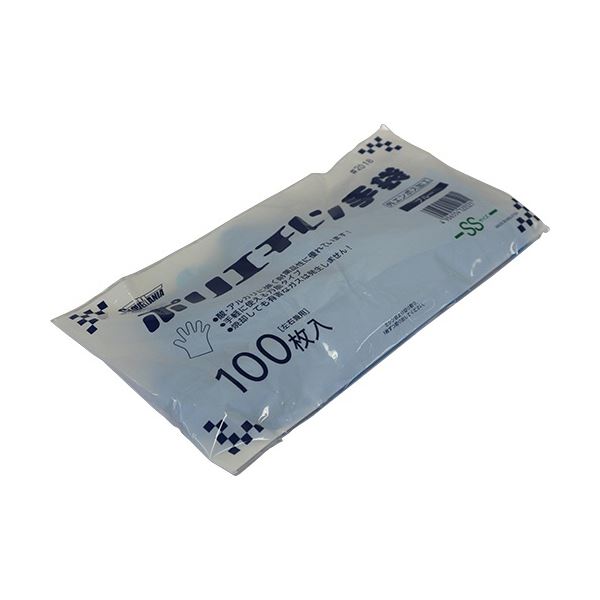 〔まとめ〕 川西工業 ポリエチレン手袋 外エンボス エコノミー ブルー SS #2018 1パック (100枚) 〔×50セット〕 使い捨て手袋 使いきり手袋