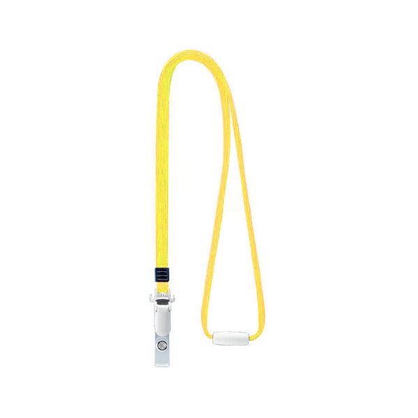 (まとめ) ライオン事務器 名札用ストラップイエロー N-8P 1本 【×50セット】