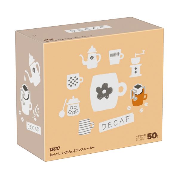 （まとめ）UCC おいしいカフェインレスコーヒードリップコーヒー 1パック（50袋）【×2セット】【代引不可】