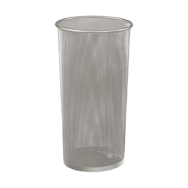 大容量 傘立て/アンブレラスタンド 【大 丸型 シルバー】 直径25.5×高さ50cm メッシュ＆ワイヤー 〔玄..