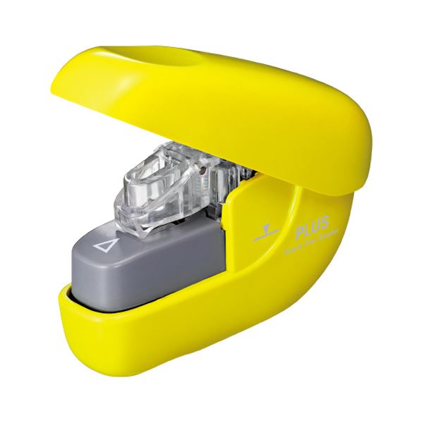 (まとめ) プラス 針なしホッチキスペーパークリンチ 6枚とじ イエロー SL-106NB 1個 【×30セット】