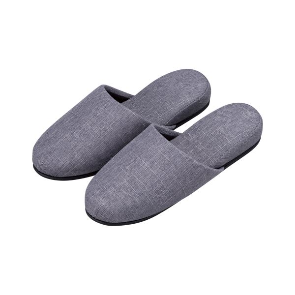 （まとめ） オーミケンシ ブッチャー織スリッパ グレー 【×5セット】