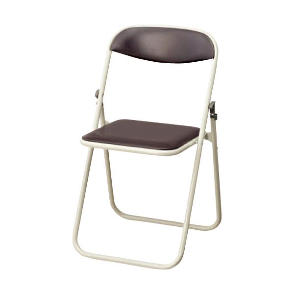 (まとめ) ライオン事務器 折りたたみイス ダークブラウン No.221P 1脚 【×5セット】