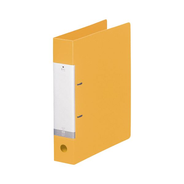 (まとめ) リヒトラブ リクエスト D型リングファイル A4タテ 2穴 450枚収容 背幅56mm 黄 G2240-5 1冊 【×30セット】