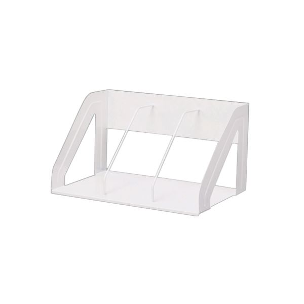 (まとめ) リヒトラブ ブックスタンド 白 A-7345-0 1台 【×5セット】