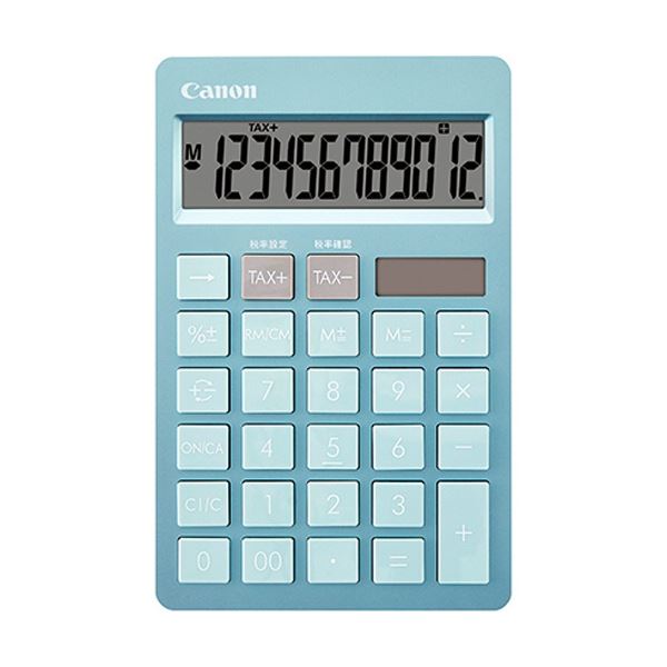 ■サイズ・色違い・関連商品■ブルー[当ページ]■ホワイト■商品内容【ご注意事項】この商品は下記内容×3セットでお届けします。【商品説明】●デザイン性に優れた12桁卓上電卓「HS-1200TC」、本体色はブルーです。●SIAA（抗菌製品技術協議会）基準に適合済。■商品スペック桁数：12桁寸法：W105×D162×H11.8mm質量：150g色：ブルーメモリー：1機能：抗菌/税登録キー/00キー/%±/シフト/サインチェンジ/計算表示状態電源：ソーラ・電池2電源保証期間：1年備考：※質量は電池含む。【キャンセル・返品について】商品注文後のキャンセル、返品はお断りさせて頂いております。予めご了承下さい。■送料・配送についての注意事項●本商品の出荷目安は【5 - 11営業日　※土日・祝除く】となります。●お取り寄せ商品のため、稀にご注文入れ違い等により欠品・遅延となる場合がございます。●本商品は仕入元より配送となるため、沖縄・離島への配送はできません。[ 5049C003 ]