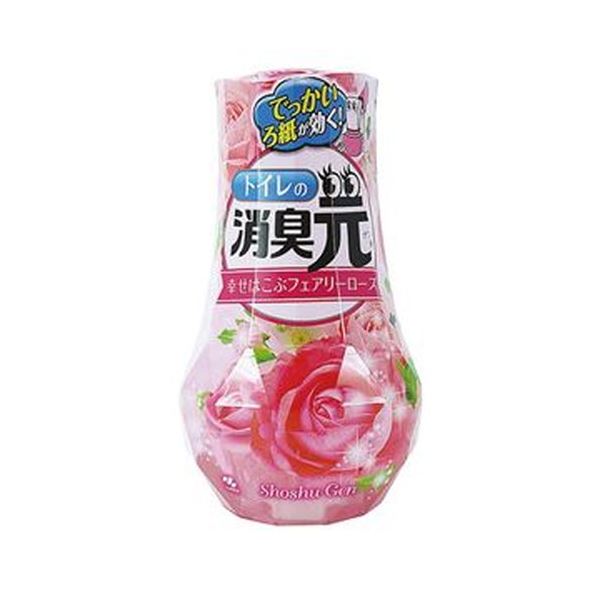 （まとめ）小林製薬 トイレの消臭元幸せはこぶフェアリーローズ 400ml 1セット（5個）【×10セット】