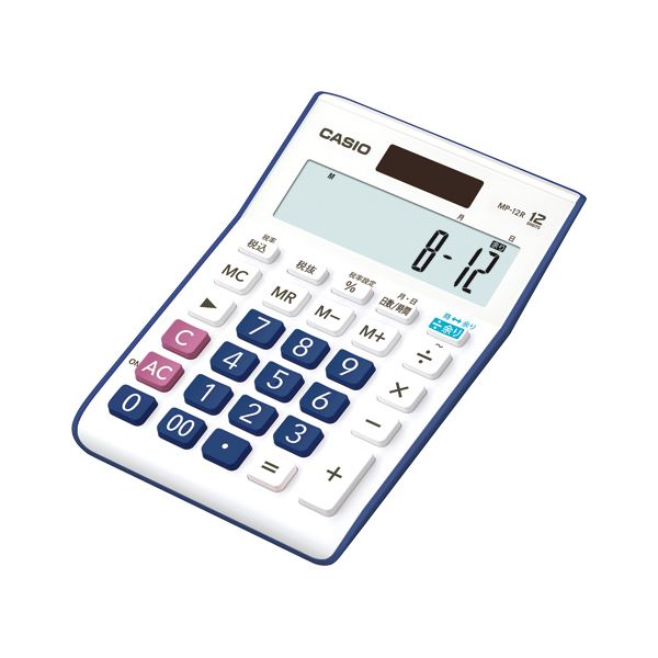 ■商品内容【ご注意事項】この商品は下記内容×3セットでお届けします。●便利な「余り計算」機能：「÷」キーの代わりに「÷余り」キーを押すと、商と余りが表示されます。■商品スペック●外寸：幅103×奥147×高28.8mm●重量：115g●桁数：12桁●表示数字高：16mm●1メモリ●電源：太陽電池+CR2032●数字が見やすい傾斜表示タイプ■送料・配送についての注意事項●本商品の出荷目安は【1 - 4営業日　※土日・祝除く】となります。●お取り寄せ商品のため、稀にご注文入れ違い等により欠品・遅延となる場合がございます。●本商品は仕入元より配送となるため、沖縄・離島への配送はできません。[ MP-12R-N ]
