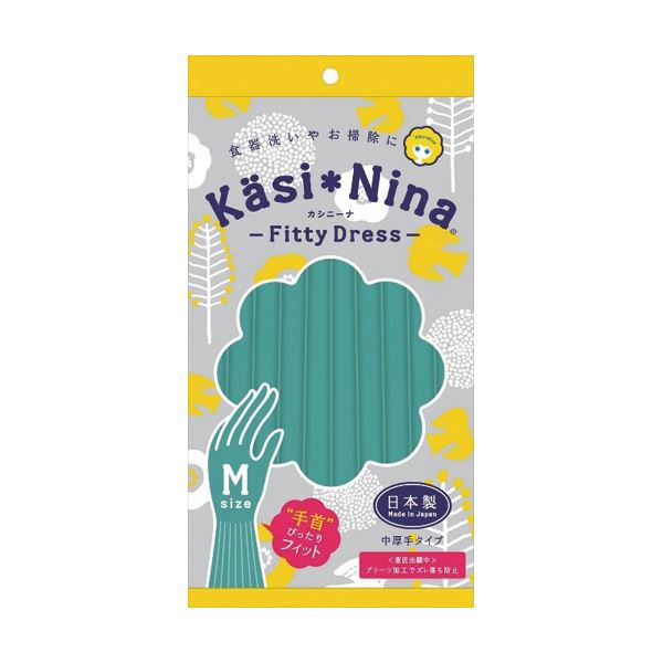 〔まとめ〕 オカモト カシニーナ フィッティドレス M ミントグリーン KN-2M-GR 1双 〔×30セット〕 使い捨て手袋 使いきり手袋