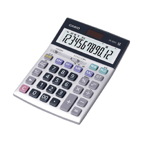 ■商品内容日数・時間計算タイプの本格実務電卓。■商品スペック●外形寸法(幅)[mm]：135●外形寸法(奥)[mm]：189●外形寸法(高)[mm]：34.8●質量[g]：281●桁数[桁]：12●電源：太陽電池+内蔵電池(CR2032×1)●保証期間：5年間●表示数字高：18.8mm●表示カバー(アクリル)：○●早打ち対応：○(3キーロールオーバー機能)●計算状態表示：○●時間計算機能：○●日数計算機能：○●税計算機能：○●サイレントキー：○●色：シルバー●デスクタイプ■送料・配送についての注意事項●本商品の出荷目安は【3 - 6営業日　※土日・祝除く】となります。●お取り寄せ商品のため、稀にご注文入れ違い等により欠品・遅延となる場合がございます。●本商品は仕入元より配送となるため、沖縄・離島への配送はできません。