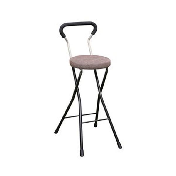 折りたたみ椅子 幅36cm ブラウン×ブラック 日本製 スチールパイプ 持ち運び便利 1脚販売 完成品 リビン..