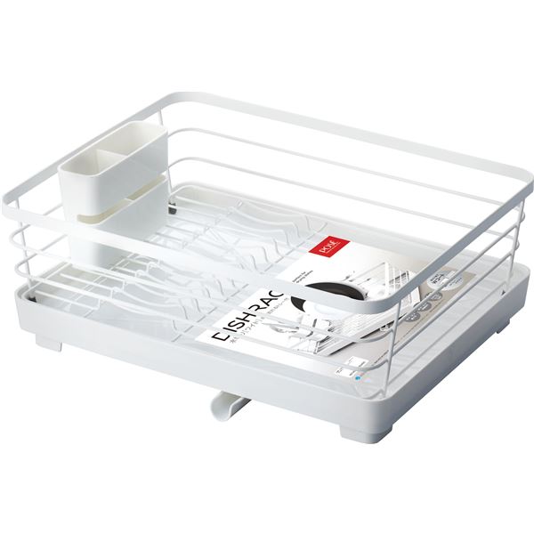 水切りラック 水切りかご 幅30.4cm 1段 ワイド ホワイト 抗菌 カトラリースタンド 防サビ アスベル ポ..