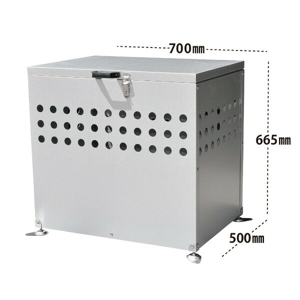 大型 ダストボックス ゴミ箱 屋外用 〔 200L 〕 DST-700 ガルバリウム鋼板 メタルテック 組立品【代引不可】 [2]