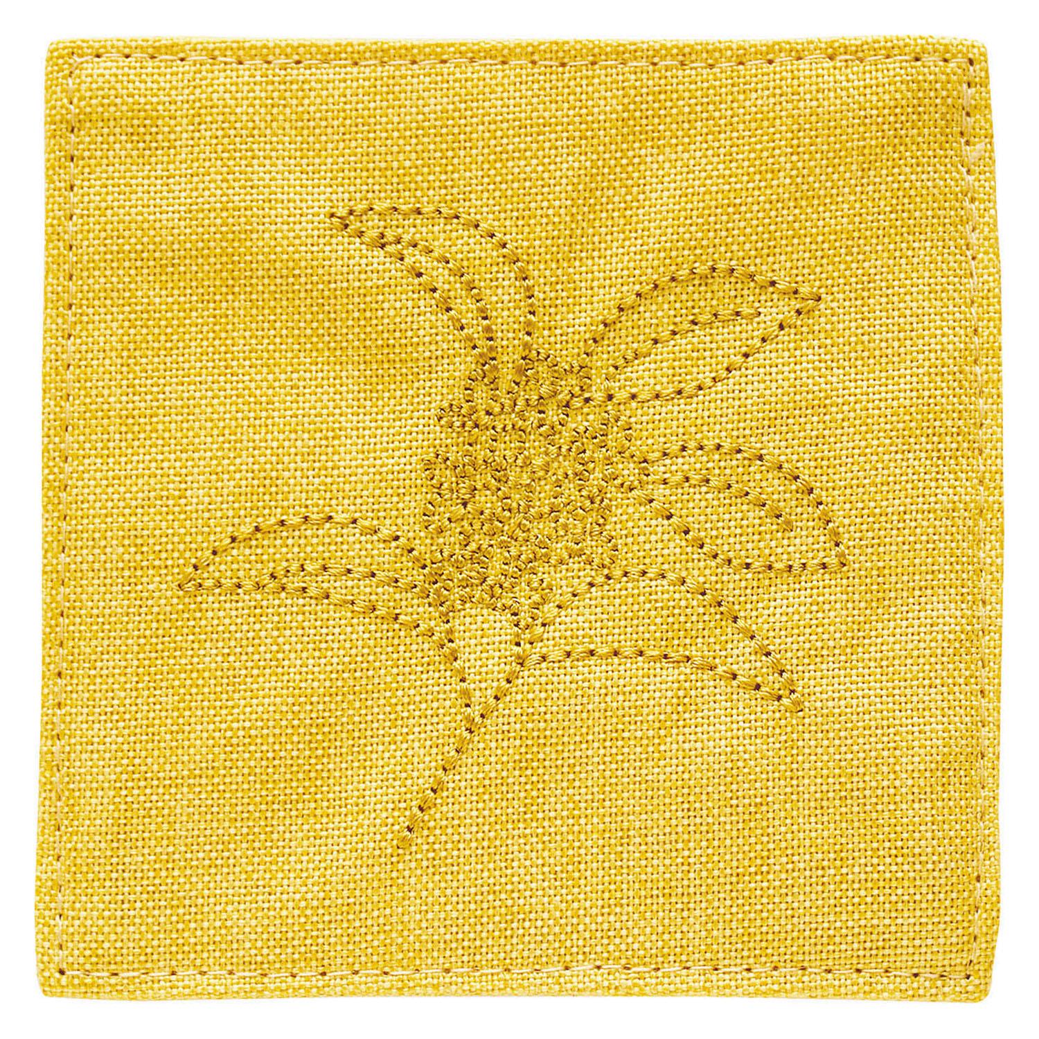 LINDEN 刺繍コースター キンモクセイ 3点入り