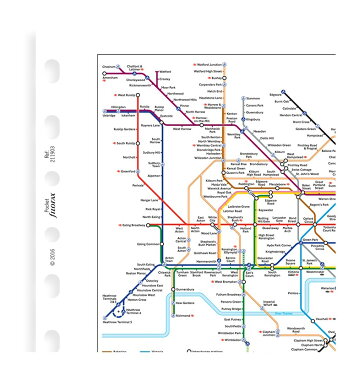 ファイロファックス　システム手帳　リフィル　スモール(ミニ6穴サイズ)　London 地下鉄マップ map　filofax