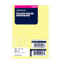 ファイロファックス システム手帳 リフィル ミニ6穴サイズ スモール ポケットサイズ イエロー Yellow 横罫入り Filofax 213010