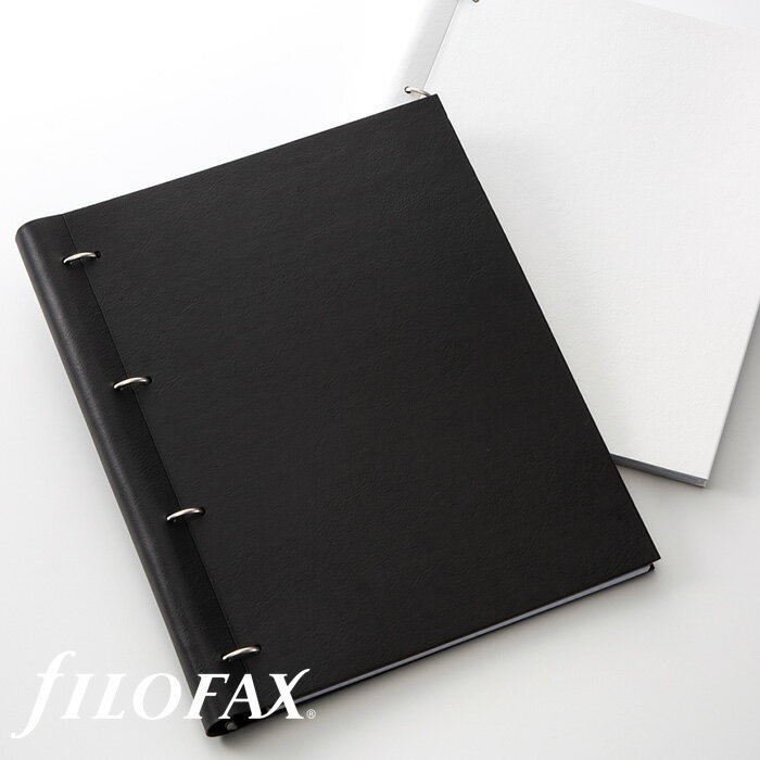 ファイロファックス システム手帳 A4サイズ 4穴 リング径25mm クリップブック Clipbook クラシック Classic Filofax 合皮素材 メンズ レディース フリーダイアリー付き