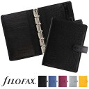 ファイロファックス システム手帳 フィンスバリー ミニ5穴サイズ リング径13mm 2024年ダイアリー付き Filofax Finsbury 独自ソフトランブラーレザー 2トーンカラー仕上げ メンズ レディース 本革 牛革 ベルトボタン留め式