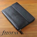 ファイロファックス 手帳 ファイロファックス 多機能フォルダー ナッパ Nappa ジップフォリオ A4サイズ Black Filofax ノートパッドカバー ドキュメントフォルダー 829814